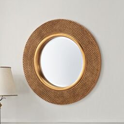 Yearn Mirrors Bobble round mirror Gold 79cm in Metallic Gold - thumbnail 2