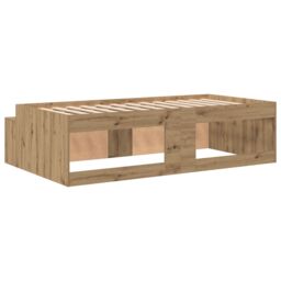Berkfield Home Storage Bed Frame Artisan Oak 90x190 cm in Brown - thumbnail 8