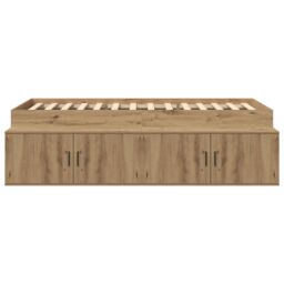 Berkfield Home Storage Bed Frame Artisan Oak 90x190 cm in Brown - thumbnail 6