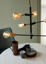 Nordlux Vintage Indoor Pendant Light Black Metal E27 Adjustable Head - Mains Powered, IP20 - thumbnail 4