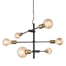Nordlux Vintage Indoor Pendant Light Black Metal E27 Adjustable Head - Mains Powered, IP20 - thumbnail 1
