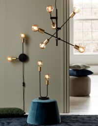 Nordlux Vintage Indoor Pendant Light Black Metal E27 Adjustable Head - Mains Powered, IP20 - thumbnail 6