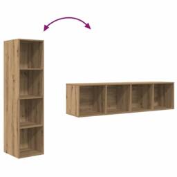 Berkfield Home TV Cabinet 2 pcs Brown 37 x 37 x 142.5 cm Engineered wood - thumbnail 8