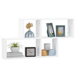 Berkfield Home Wall Shelf White 100x18x53 cm Engineered Wood - Size: 100 x 18 x 53 cm - thumbnail 1