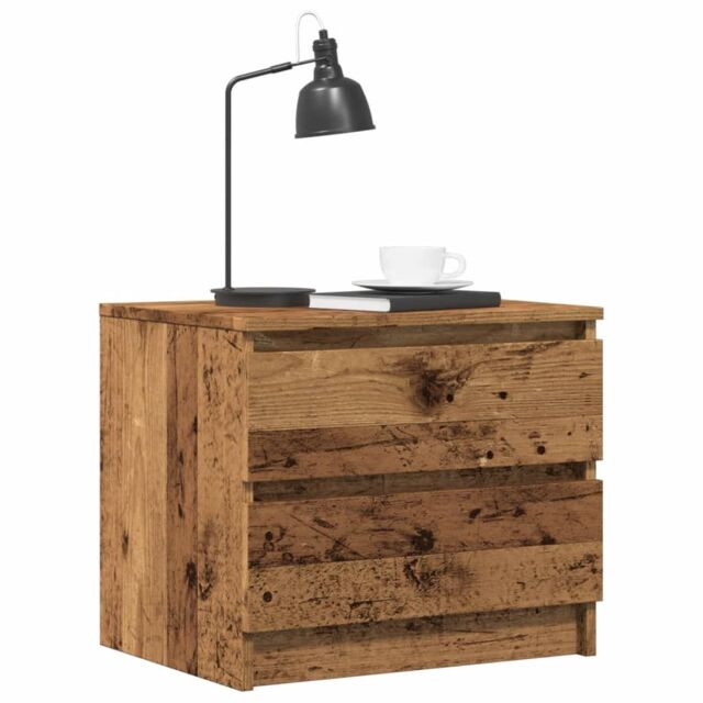 Berkfield Home Bedside Cabinet Old Wood 50x40x43.5 cm Engineered Wood in Brown - image 1