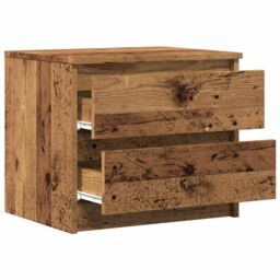 Berkfield Home Bedside Cabinet Old Wood 50x40x43.5 cm Engineered Wood in Brown - thumbnail 5