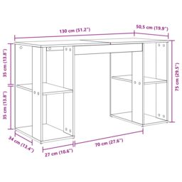 Berkfield Home Grey Sonoma Computer Desk Grey Sonoma Particle board Medium - thumbnail 9