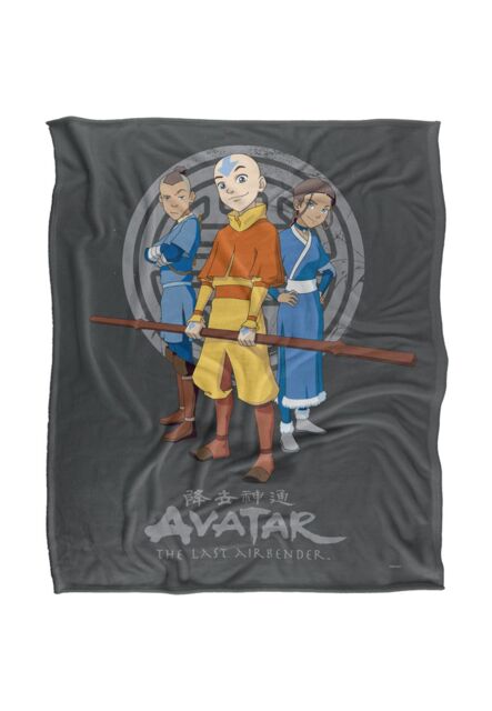 Avatar: The Last Airbender Avatar The Last Airbender Team Avatar Silky Touch Super Soft Throw Blanket 152 X 127 cm in White - image 1