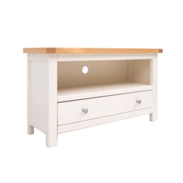 Cabinet Bits Maggiori Off-White 1 Drawer TV Cabinet Chrome Knob - thumbnail 2