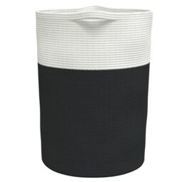 Berkfield Home Storage Basket Black & White √ò49x65 cm Cotton - Size: 49x65 cm - thumbnail 5