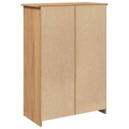 Berkfield Home Shoe Cabinet Panama 80x40x114 cm Solid Wood Pine in Brown - Size: 80 x 40 x 114 cm - thumbnail 7