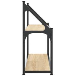 Berkfield Home Durable 2-Tier Wall Shelf Sonoma Oak 60x21x51 cm Engineered Wood in Light Oak - Size: 60 x 21 x 51 cm - thumbnail 5