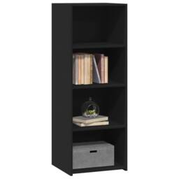 Berkfield Home Highboard Black 45x41x124 cm Engineered Wood - Size: 45 x 41 x 124 cm - thumbnail 3