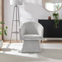 FurnitureboxUK Vera Fabric Accent Chair in Grey - thumbnail 2