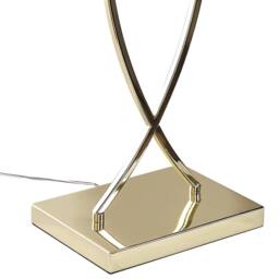 Wyld and Coco Gold Metal Table Lamp with Rectangular White Polycotton Shade 62 cm - thumbnail 9