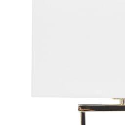 Wyld and Coco Gold Metal Table Lamp with Rectangular White Polycotton Shade 62 cm - thumbnail 7