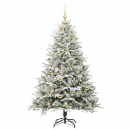 Berkfield Home Artificial Pre-lit Christmas Tree with Ball Set Green 180 cm - thumbnail 3