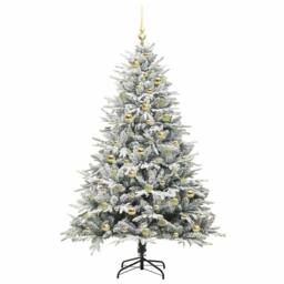Berkfield Home Artificial Pre-lit Christmas Tree with Ball Set Green 180 cm - thumbnail 4