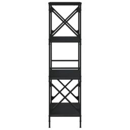 Berkfield Home Bookcase 4-Tier Black 59x35x132 cm Engineered Wood - Size: 59 x 35 x 132 cm - thumbnail 5