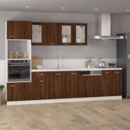 Berkfield Home Hanging Cabinet Brown Oak 39.5x31x60 cm Engineered Wood - thumbnail 3