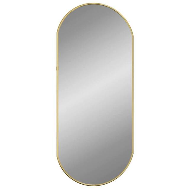 Berkfield Home Wall Mirror Gold 70x30 cm Oval - image 1