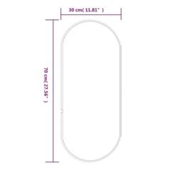 Berkfield Home Wall Mirror Gold 70x30 cm Oval - thumbnail 6