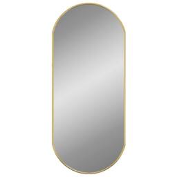 Berkfield Home Wall Mirror Gold 70x30 cm Oval - thumbnail 3
