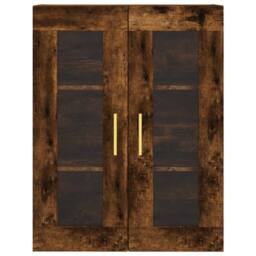 Berkfield Home Wall Mounted Cabinets 2 pcs Smoked Oak Engineered Wood in Brown - thumbnail 6