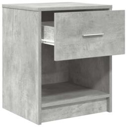 Berkfield Home Bedside Cabinets 2 pcs with Drawer Concrete Grey 40x34x50 cm in Brown - Size: 40 x 34 x 50 cm - thumbnail 5