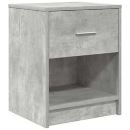 Berkfield Home Bedside Cabinets 2 pcs with Drawer Concrete Grey 40x34x50 cm in Brown - Size: 40 x 34 x 50 cm - thumbnail 6