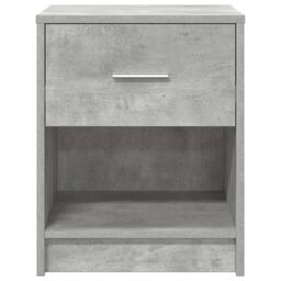 Berkfield Home Bedside Cabinets 2 pcs with Drawer Concrete Grey 40x34x50 cm in Brown - Size: 40 x 34 x 50 cm - thumbnail 4