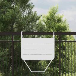 Berkfield Home Balcony Table White Metal 60 x 39 x 50 cm Outdoor Table - thumbnail 4