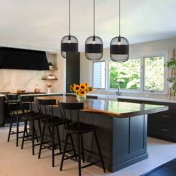 Living and Home Industrial Black Pendant Light for Kitchen & Dining Room - thumbnail 2