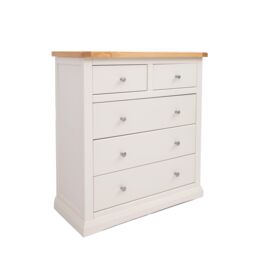 Cabinet Bits Castelli 5 Drawer Chest of Drawers Chrome Knob in Off-White - thumbnail 2