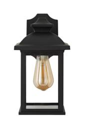 ValueLights Leo Matte Black Traditional Lantern IP44 Outdoor Wall Light - thumbnail 5