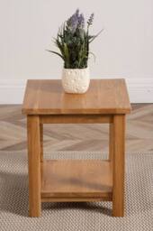 Thats Furniture Oslo Solid Oak Lamp Table for Living Room in Light Oak - thumbnail 2