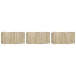 Berkfield Home 5 Piece TV Cabinet Set Sonoma Oak Engineered Wood in Brown - thumbnail 5