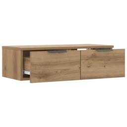 Berkfield Home Wall Cabinet Artisan Oak 68x30x20 cm Engineered Wood in Brown - Size: 68 x 30 x 20 cm - thumbnail 4