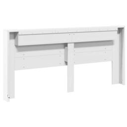 Berkfield Home Headboard Cabinet with LED White 220x16.5x103.5 cm - thumbnail 8