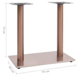 Berkfield Home Bistro Table Leg Brass 70x40x72 cm Stainless Steel in Copper - Size: 70 x 40 x 72 cm - thumbnail 5