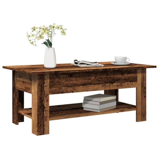 Berkfield Home Coffee Table Old Wood 102x55x42 cm Engineered Wood in Brown - Size: 102 x 55 x 42 cm - image 1