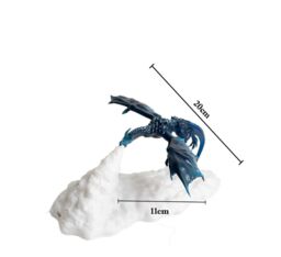 Obasyhig Style 1 3D Printed Fire - Breathing Dragon Night Light in Blue - thumbnail 4