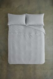 Deyongs Southwick Melange Look Duvet Cover Set - Soft & Breathable Bedding - 1846 in Grey - Size: King - thumbnail 3