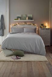 Deyongs Southwick Melange Look Duvet Cover Set - Soft & Breathable Bedding - 1846 in Grey - Size: King
