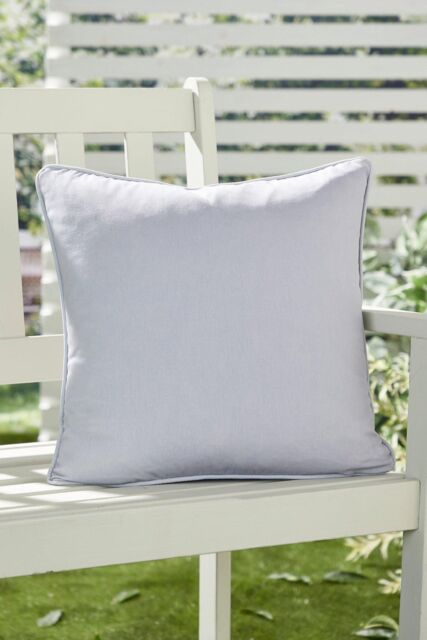 Fusion 'Plain Dye' Water & UV Resistant Filled Cushion in Silver - Size: 43 cm x 43 cm - image 1