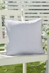 Fusion 'Plain Dye' Water & UV Resistant Filled Cushion in Silver - Size: 43 cm x 43 cm