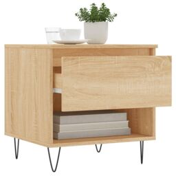 Berkfield Home Coffee Tables 2 pcs Sonoma Oak 50x46x50 cm Engineered Wood in Brown - Size: 50 x 46 x 50 cm - thumbnail 4