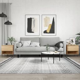 Berkfield Home Coffee Tables 2 pcs Sonoma Oak 50x46x50 cm Engineered Wood in Brown - Size: 50 x 46 x 50 cm - thumbnail 1