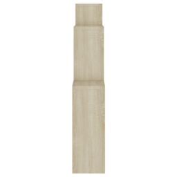 Berkfield Home Wall Cube Shelf Sonoma Oak 80x15x78.5 cm Engineered Wood in Brown - thumbnail 4