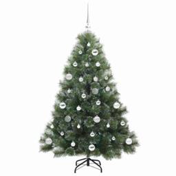 Berkfield Home Realistic Artificial Christmas Tree with 150 LEDs Green 150 cm PE - thumbnail 4